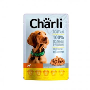 Hrana umeda pentru caini adulti, CHARLI, pui, 100 G Hrana umeda pentru caini adulti, CHARLI, pui, 100 G