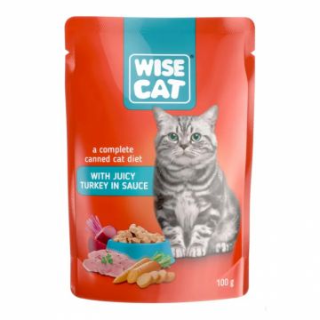 Hrana umeda pentru pisici Wise cu curcan 100 gr Hrana umeda pentru pisici Wise cu curcan 100 gr