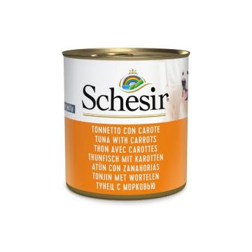 Schesir Dog Tuna with Carrots, conserva, 285 g