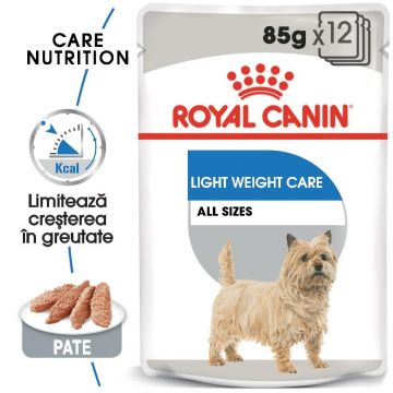 Royal Canin Light Weight Care Adult hrana umeda caine, limitarea cresterii in greutate (pate), 85 g