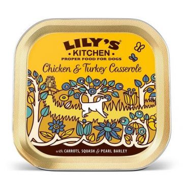 Lily's Kitchen Chicken and Turkey Casserole Tray, 150 g