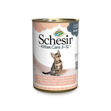 Schesir Kitten Chicken Fillets with Aloe, conserva, 140 g