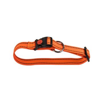 Zgarda Caine Nylon Orange Reflectorizant 30-45 Cm