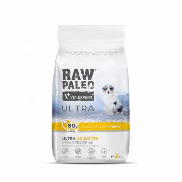 Hrana uscata pentru caini Raw Paleo Ultra Turkey Medium Large Puppy 2kg