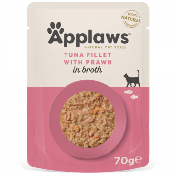 Hrana umeda pentru pisici Applaws cu ton si creveti 70 g